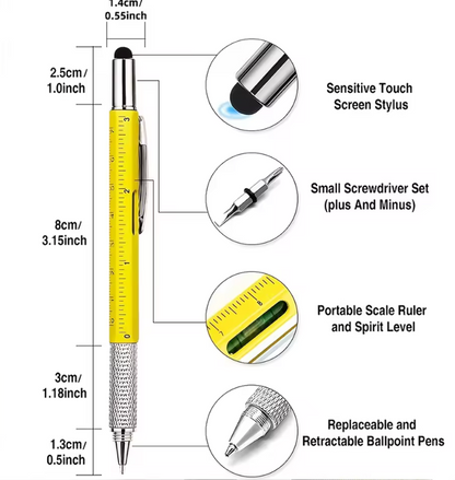 7 In 1 Multi-tool Metal Pen